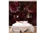 Fototapet floral Rouge Intense, Komar, imprimeu vişiniu, 350x280 cm