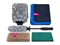 Kit spălare și curățare auto, set 5 accesorii din microfibră pentru caroserie, jante și interior