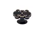 Mâner mobilă tip buton negru, design clasic