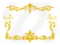 Oglindă decorativă Baroc auriu, Folina, oglindă acrilică, dreptunghiulară