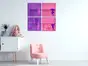 Oglindă decorativă Balerina, Folina, decoraţiune cameră fetiţă, 63x63 cm