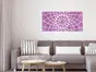 Oglindă decorativă mov Carla, decoraţiune perete din oglindă acrilică mov, 100x50 cm