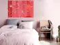 Oglindă decorativă Zora, Folina, decoratiune pentru perete din oglinda acrilica rosie, 120x80 cm