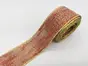 Panglică decorativă, Folina, vişinie cu detalii aurii, 4 cmx10 metri