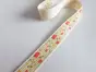Panglică textilă decorativă, cu model floral, rolă de 20 metri lungime