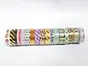 Set 16 role washi tape, benzi adezive cu diferite modele si culori, Folina MIX7