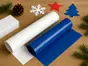 Set 2 role autocolant alb si albastru , 50x100 cm | Decor Crăciun și ambalare cadouri