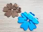 Set 2 stickere oglindă Floare, Folina, albastru și bronz, dimensiune sticker 10 cm