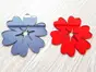 Set 2 stickere oglindă Floare, Folina, roșu și gri, dimensiune sticker 10 cm