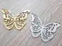 Set 2 stickere oglindă Fluture, Folina, argintiu şi auriu, dimensiune sticker 12x9 cm