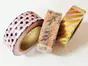 Set 3 role washi tape, benzi decorative adezive, cu levantica, inimioare si dungi
