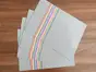 Set 4 placemats Lola, suport farfurie gri cu dungi colorate