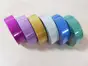 Set 6 Washi Tape Glitter, Folina, bandă adezivă cu sclipici, diferite culori