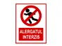 Sticker Alergatul interzis 15x23 cm