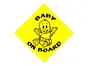 Sticker auto Baby on board Băieţel - set de 2 bucăți, racletă de aplicare inclusă