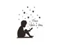 Sticker copii Once upon a time, negru, 25x55 cm