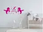 Sticker Unicorni roz, Folina, sticker pentru copii, dimensiuni 30 cm, racletă de aplicare inclusă.