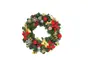 Sticker Crăciun, coroniţă cu ornamente roşii şi aurii, 39 cm diametru - se lipeste pe usa, geam, perete
