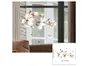 Sticker creangă magnolie crem, decor perete, mobilă şi geam, 60x30 cm