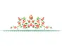 Sticker perete Becky, Folina, imprimeu floral, multicolor
