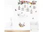 Sticker decorativ Colivii, Folina, motive florale, multicolor - 90x30 cm