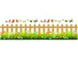 Sticker Gard cu flori, Folina, bordură decorativă, multicolor