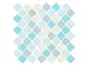 Faianţă autoadezivă 3D Smart Tiles Damasc Pastel, Folina, turcoaz, set faianță 10 bucăţi