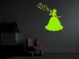 Sticker fosforescent Prinţesă, Folina, Glow in the dark, 60 cm înălţime, racletă de aplicare inclusă.