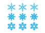 Sticker geam Crăciun Fulgi Noel, Folina, albastru, set 9 stickere