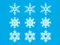 Sticker geam Crăciun Fulgi Noel, Folina, alb, set 9 stickere