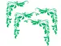 Sticker geam Ona, Folina, imprimeu floral, decor verde