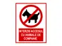 Sticker Interzis accesul cu animale 15x23 cm
