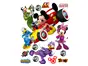 Sticker Mickey şi piloţii de curse, AGDesign, decorațiune pentru copii, planșă sticker 65x85 cm