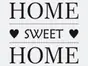 Sticker Home sweet Home, Folina, decorațiune perete negru, dimensiune sticker 50x50 cm