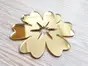 Set 10 stickere oglindă Floare, decorațiuni din oglindă acrilică aurie