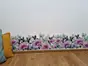 Sticker floral, Folina, bordură decorativă cu flori mov, 25x130 cm