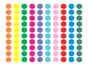 Set 100 buline autoadezive multicolore, Folina, diametru de 6 cm