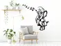 Sticker perete Cheia Sol Floral, Folina, culoare neagră, dimensiune sticker 1x1 m
