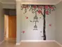 Sticker perete Copac cu flori, Folina, decor de mari dimensiuni, 2.5 metri