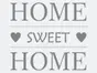 Sticker Home sweet Home, Folina, decorațiune perete gri, dimensiune sticker 50x50 cm