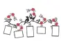 Sticker rame foto Creangă, Folina, imprimeu floral, multicolor