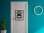 Sticker uşă Gamer la lucru, Folina, negru, 60x50 cm, racletă de aplicare inclusă