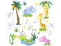 Stickere cameră copii Animale din savană, multicolor, 2 planse 30x90 cm