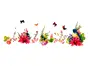 Sticker perete Jardin, Folina, decor flori watercolor