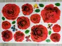 Stickere flori, Folina, trandafiri roşii