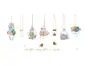Stickere flori, Folina, decor ghivece suspendate multicolor, set 7 stickere