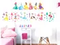 Set 77 stickere Prinţesele Disney, Walltastic, multicolor