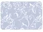 Suport farfurie masă Alisa, d-c-fix, PVC transparent cu imprimeu floral, 44 x 29 cm