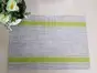 Suport farfurie masă Rita, Folina, pvc gri cu dungi verzi, 45 x 30 cm- set 2 bucati