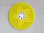 Set 9 bucati suport pahar Flower, Folina, din silicon galben, 8 cm